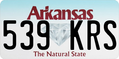 AR license plate 539KRS