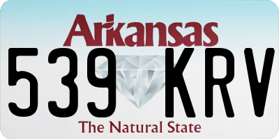 AR license plate 539KRV