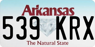 AR license plate 539KRX