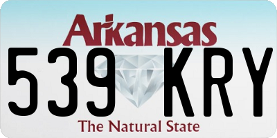 AR license plate 539KRY