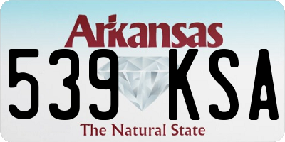 AR license plate 539KSA