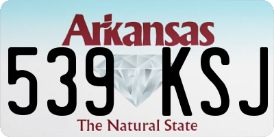 AR license plate 539KSJ