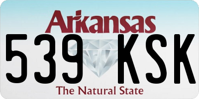 AR license plate 539KSK
