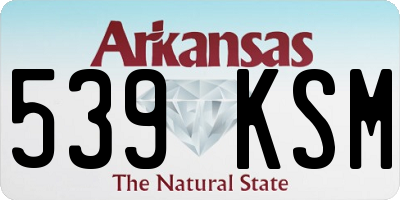 AR license plate 539KSM