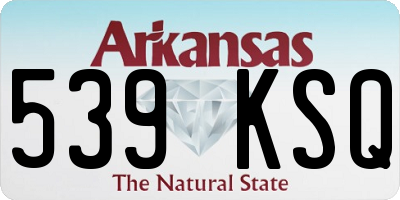 AR license plate 539KSQ