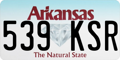 AR license plate 539KSR