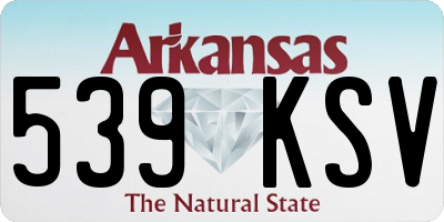AR license plate 539KSV