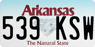AR license plate 539KSW