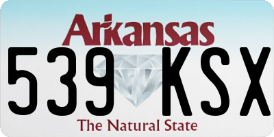 AR license plate 539KSX