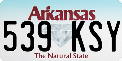 AR license plate 539KSY