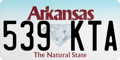 AR license plate 539KTA