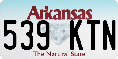 AR license plate 539KTN