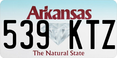AR license plate 539KTZ