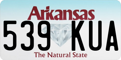 AR license plate 539KUA