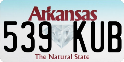 AR license plate 539KUB