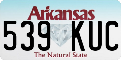 AR license plate 539KUC