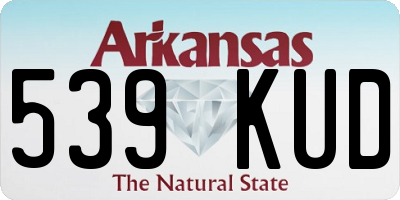 AR license plate 539KUD