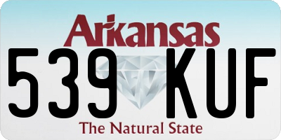 AR license plate 539KUF