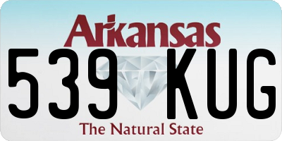 AR license plate 539KUG