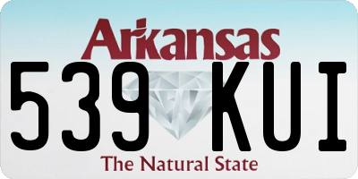 AR license plate 539KUI