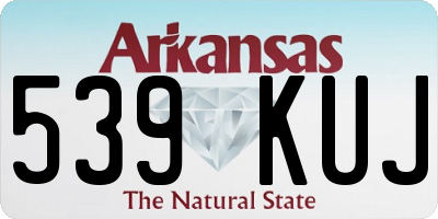 AR license plate 539KUJ