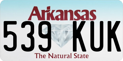 AR license plate 539KUK