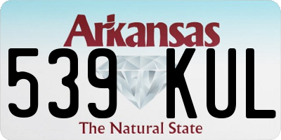 AR license plate 539KUL