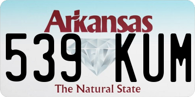 AR license plate 539KUM