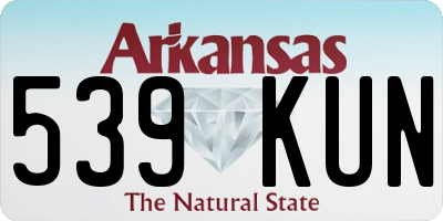 AR license plate 539KUN