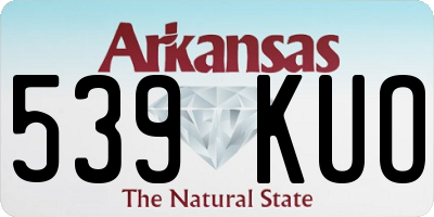 AR license plate 539KUO