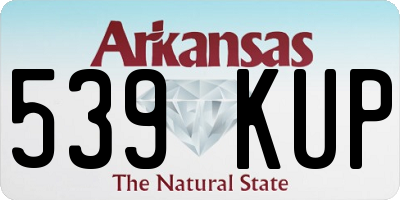 AR license plate 539KUP