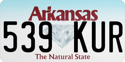 AR license plate 539KUR