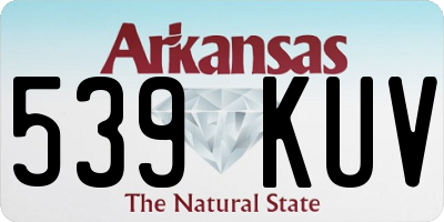 AR license plate 539KUV