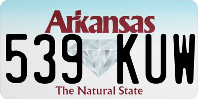AR license plate 539KUW