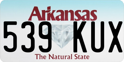 AR license plate 539KUX