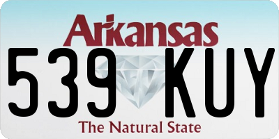 AR license plate 539KUY