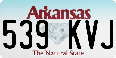 AR license plate 539KVJ
