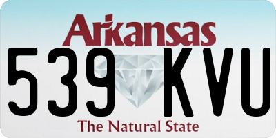 AR license plate 539KVU