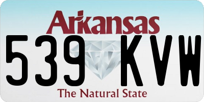 AR license plate 539KVW
