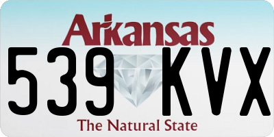 AR license plate 539KVX