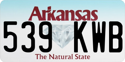 AR license plate 539KWB
