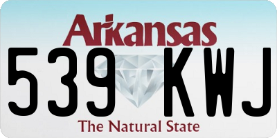 AR license plate 539KWJ