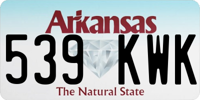AR license plate 539KWK