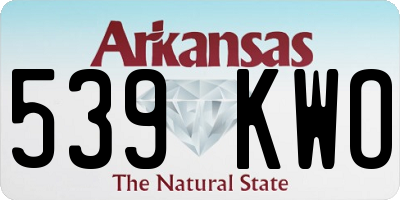 AR license plate 539KWO