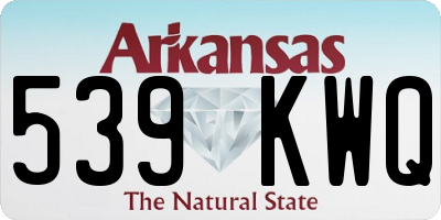 AR license plate 539KWQ