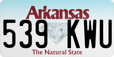 AR license plate 539KWU