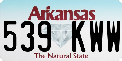 AR license plate 539KWW