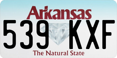 AR license plate 539KXF
