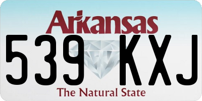 AR license plate 539KXJ