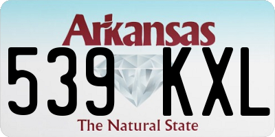 AR license plate 539KXL